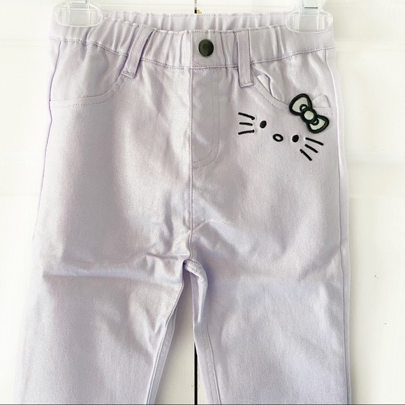 Hello Kitty Girls Purple Sparly Metallic Pants 6 - Picture 4 of 13